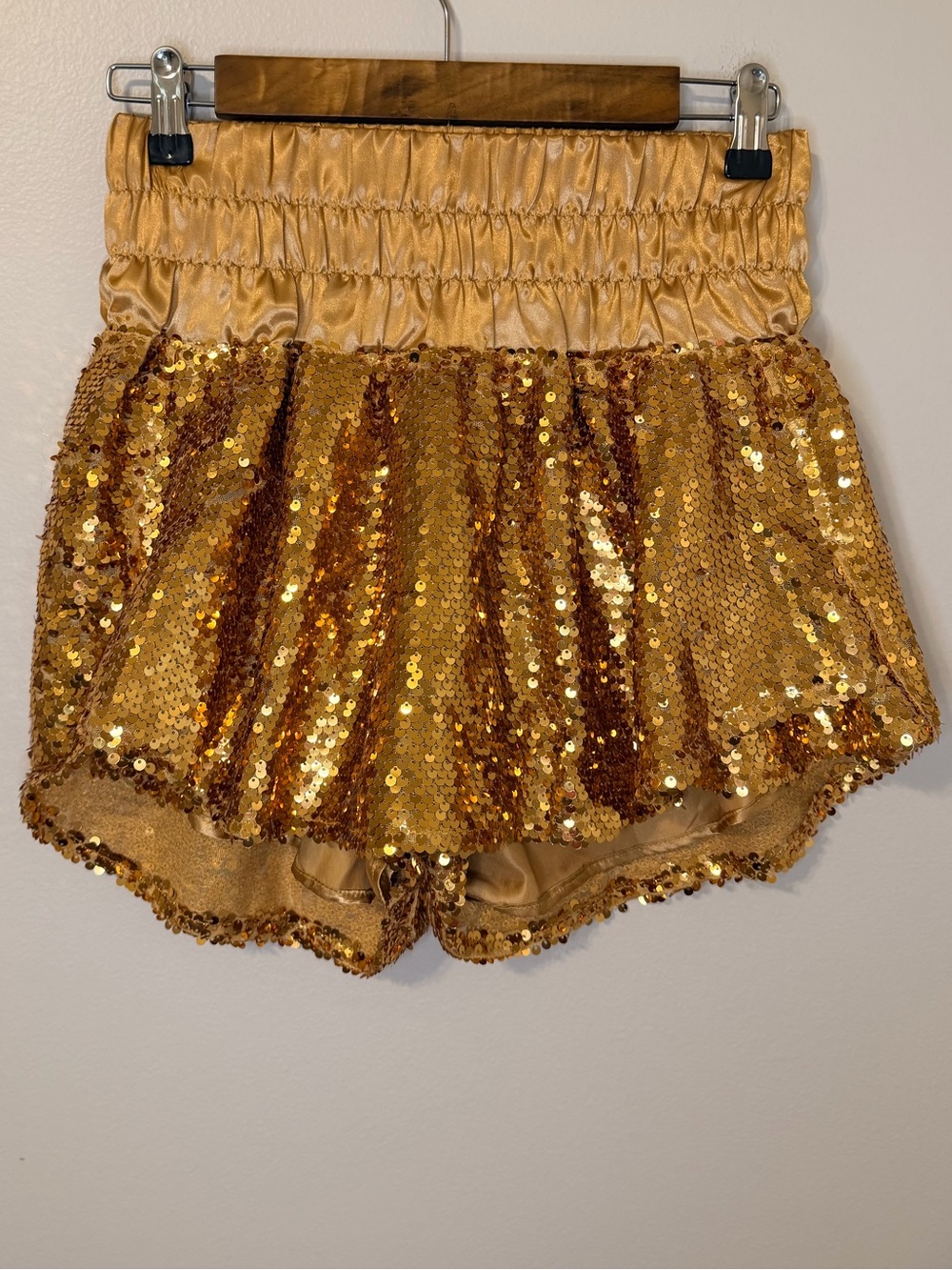 Peach Love Gold Sequin Skort